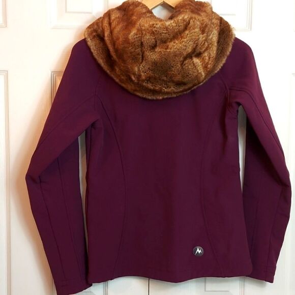 Marmot Purple Fur Trim Hooded Furlong Jacket Sz S - Picture 4 of 12